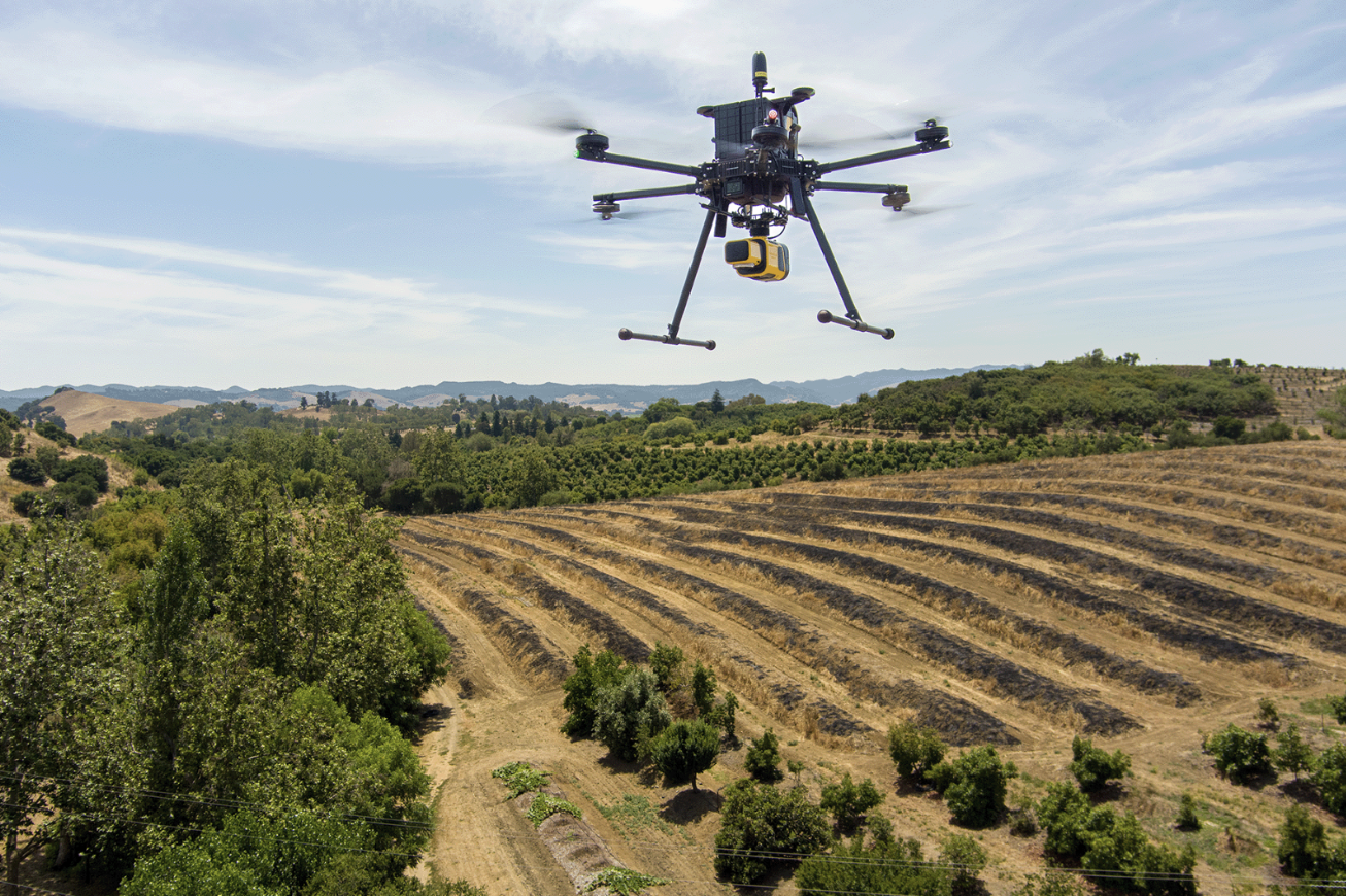 drone with LiDAR payload